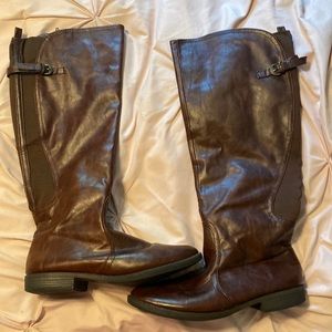 Brown riding boot